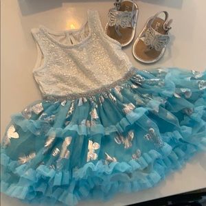 Children’s place Butterfly dress and shoes